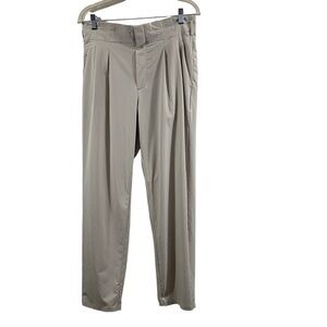 Athleta Beige Pleated Trousers